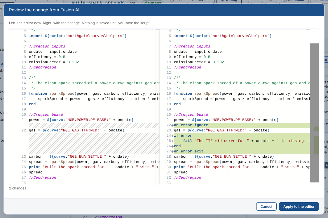 Reviewing Fusion's change: the check it added around the TTF curve