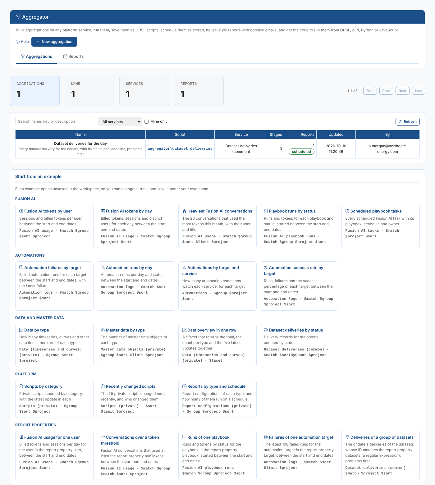 The Aggregator, with Northgate Energy's aggregation and the examples