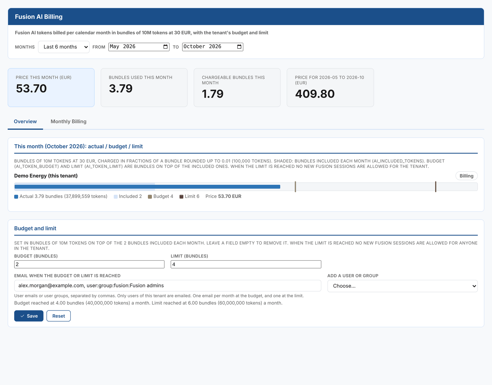 The Fusion AI Billing insight