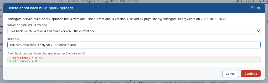 Rolling back version 4 of the spark spread script