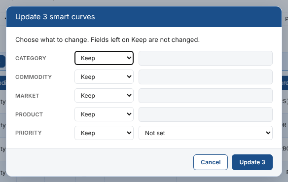 Update 3 smart curves, with every field on Keep